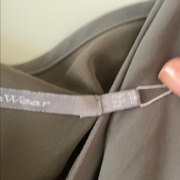 InWear Gray/kahki Spaghetti Strap Wrap Midi Dress for Night Out - Picture 3 of 7